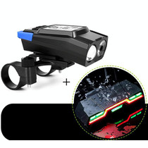 3 In 1 Wireless Bicycle Code Meter Lamp Strong Light Front Light, Colour: Blue Upgrade Floating + Tail Light