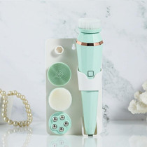 Multi-Functional Facial Cleansing Machine Beauty Massage Silicone Facial Cleansing Machine(Green)