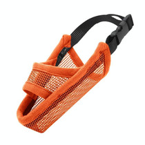 Dog Mouth Cover Anti-Bite Mesh Dog Mouth Cover Medium And Large Dogs Anti-Drop Mask L(Orange)