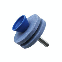 4 PCS Lawn Mower Sharpener Grinding Wheel Sharpener Industrial Grinding Head, Specification: 2-layer Blue