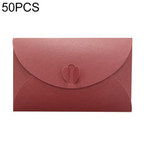 50 PCS Love Buckle Pearl Paper Hot Stamping Envelope Invitation Letter(Purple)