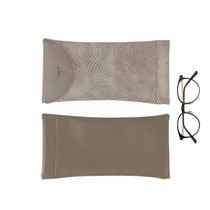 3 PCS Snake Print PU Elastic Leather Sunglasses Bag  Myopia And Presbyopic Glasses Bag(Gray)
