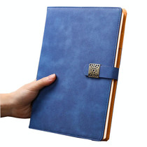 Notebook Business Retro Simple Notebook Office Notepad Blue B5 Window Grille Magnetic Buckle