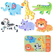 DUOQU Children Early Education Picture Puzzle Toy Box Set(Wild Animal)