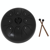 MEIBEITE 5.5-Inch C-Tune Sanskrit Drum Steel Tongue Empty  Worry-Free Drum(Black)