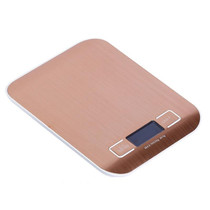 Stainless Steel Small Food Electronic Scale Kitchen Portable Baking Electronic Scale, Colour: 10kg/1g (Battery Model Rose Gold)