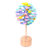 KBX-001 Rotating Decompression Stick Children Wooden Toys(Macaron)