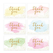 4 PCS Greeting Card Thank You Card Set Thanksgiving Holiday Gift Watercolor Card(418# A Set Of Six (Including Envelope))