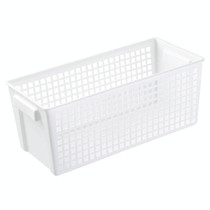 6 PCS Desktop Snacks & Sundries Storage Basket Rectangular Plastic Storage Basket , Small White