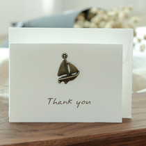 40 PCS Retro Blessing Birthday High-End Thank You Message Card Lover Thanksgiving Christmas Day Greeting Card(1- Sailing)