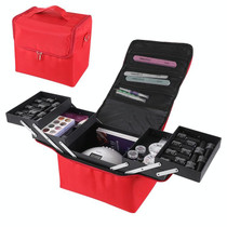 Removable Simple Portable Makeup Beauty Nail Storage Box (Red)