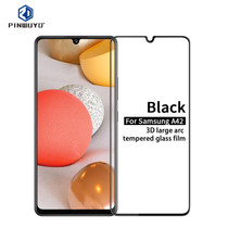 For Samsung Galaxy A42 PINWUYO 9H 3D Curved Full Screen Explosion-proof Tempered Glass Film(Black)