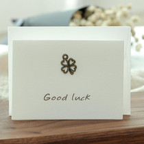 40 PCS Retro Blessing Birthday High-End Thank You Message Card Lover Thanksgiving Christmas Day Greeting Card(5- Four-leaf Clover)