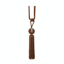 GQ017 1 Pair Curtain Tassel Hanging Ear Simple Tie Rope Hanging Ball Curtain Buckle(Coffee)