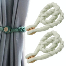 1 Pair Magnetic Buckle Twist Tie For Curtains(Off-white)