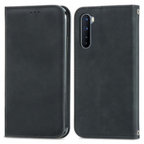 Retro Skin Feel Business Magnetic Horizontal Flip Leather Case With Holder & Card Slots & Wallet & Photo Frame For OnePlus Nord(Black)