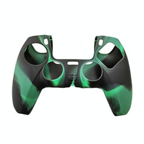 2 PCS Silicone Handle Protector Non-Slip Game Handle Cover For PS5(Dark Green)