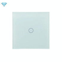 Wifi Wall Touch Panel Switch Voice Control Mobile Phone Remote Control, Model: White 1 Gang (Single Firewire Zigbee)