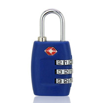 2 PCS Customs Luggage Lock Overseas Travel Luggage Zipper Lock Plastic TSA Code Lock(Dark Blue)