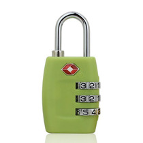 2 PCS Customs Luggage Lock Overseas Travel Luggage Zipper Lock Plastic TSA Code Lock(Green)