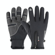 HUMRAO Outdoor Riding Gloves Winter Velvet Thermal Gloves Ski Motorcycle Waterproof Non-Slip Gloves, Size: XL(Thickened)