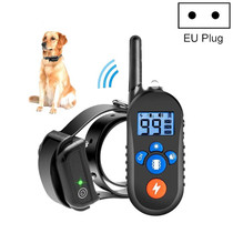 800m Remote Control Electric Shock Bark Stopper Vibration Warning Pet Supplies Electronic Waterproof Collar Dog Training Device, Style:556-1(EU Plug)