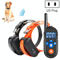 800m Remote Control Electric Shock Bark Stopper Vibration Warning Pet Supplies Electronic Waterproof Collar Dog Training Device, Style:556-2(US Plug)