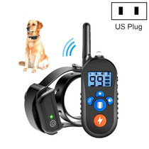 800m Remote Control Electric Shock Bark Stopper Vibration Warning Pet Supplies Electronic Waterproof Collar Dog Training Device, Style:556-1(US Plug)
