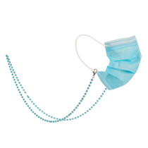 3 PCS Glossy Crystal Beads Handmade Mask Anti-Lost Hanging Lanyard Chain Glasses Chain(Transparent Sky Blue)