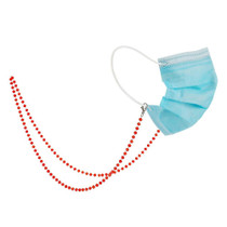 3 PCS Glossy Crystal Beads Handmade Mask Anti-Lost Hanging Lanyard Chain Glasses Chain(Orange)