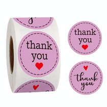 10 PCS  Roll Seal Sticker Thank You Sticker Flower Decoration Sticker Label, Size: 2.5cm / 1inch(A-56)