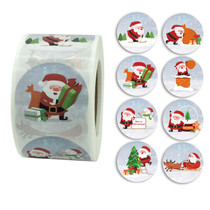 2 PCS Christmas Sticker Santa Claus Holiday Decoration Sticker Label, Size: 3.8cm / 1.5inch(K-11-38)