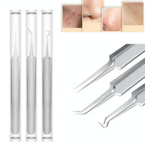 3 Sets Acne Needle Stainless Steel Acne Clamp Squeeze Acne Blackhead Tool, Specification:3 in 1