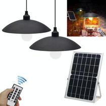 Solar Garden Wall Lamp Outdoor Waterproof Dual Light Color Smart Remote Control Street Light, Style: Double Chandeliers