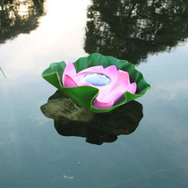 Solar Outdoor Waterproof Floating Light Garden Courtyard Lotus Light(Pink)