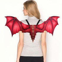 Halloween Carnival Adult Decoration Non-woven Dragon Wings Cosplay Wings Props, Size: One Size(Red)