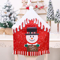 Christmas Cartoon Chair Cover Christmas Home Decoration(Christmas Snowman)