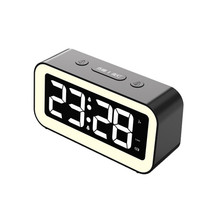 LED Electronic Alarm Clock Night Light(Black)