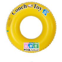 2 PCS Yellow Letters Inflatable Swimming Ring Thickened PVC Adult Water Ring Floating Ring, Size:90