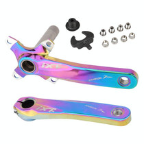 JIANKUN IXF Mountain Bike Hollow Crank Modified, Style:Left and Right Crank(Electroplating Colorful)