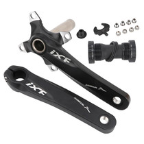 JIANKUN IXF Mountain Bike Hollow Crank Modified, Style:Left and Right Crank+Bottom Bracket(Black)