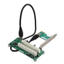 PCIe to Dual PCI Slot Adapter Card USB 3.0 Expansion Card