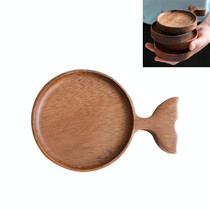 Creative Wooden Fish Shape Kitchen Seasoning Small Dish Dip Saucer (Wood)