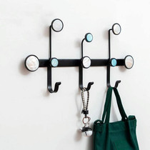 Creative Hook Clothes Coat Hook Bathroom Wall Metal Coat Hook, Style:3 Hooks, Color:Black