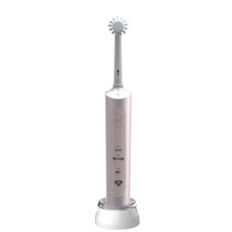 Wireless Rechargeable Waterproof Electric Toothbrush Rotary Brush Head(Pink)