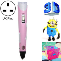 Hand-held 3D Printing Pen, UK Plug (Pink)