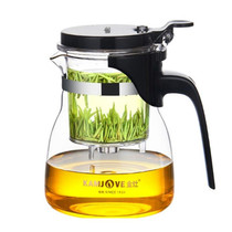KAMJOVE Elegant Cup Bubble Teapot Office Flower Teapot Heat-resistant Glass Tea Set, Model:K-204 600ML