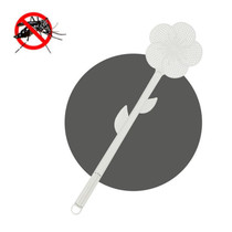 5 PCS Summer Plastic Fly Swatter Flycatcher, Style:Cherry Blossoms Pattern(Dark Light Gray)