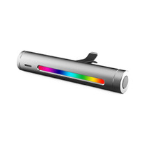 Car RGB Sound Control Pickup 3D Colorful Music USB LED Atmosphere Light (Silver)