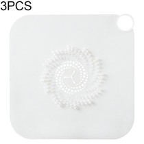 3 PCS Household Sewer Deodorant Cover Sealing Plug Silicone Toilet Floor Drain Deodorant(Transparent White)